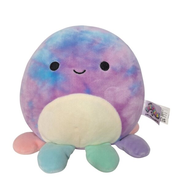 Squishmallow Mary The Octopus Tie-Dye Pink Blue Purple Plush Kellytoy 8" - Picture 1 of 7